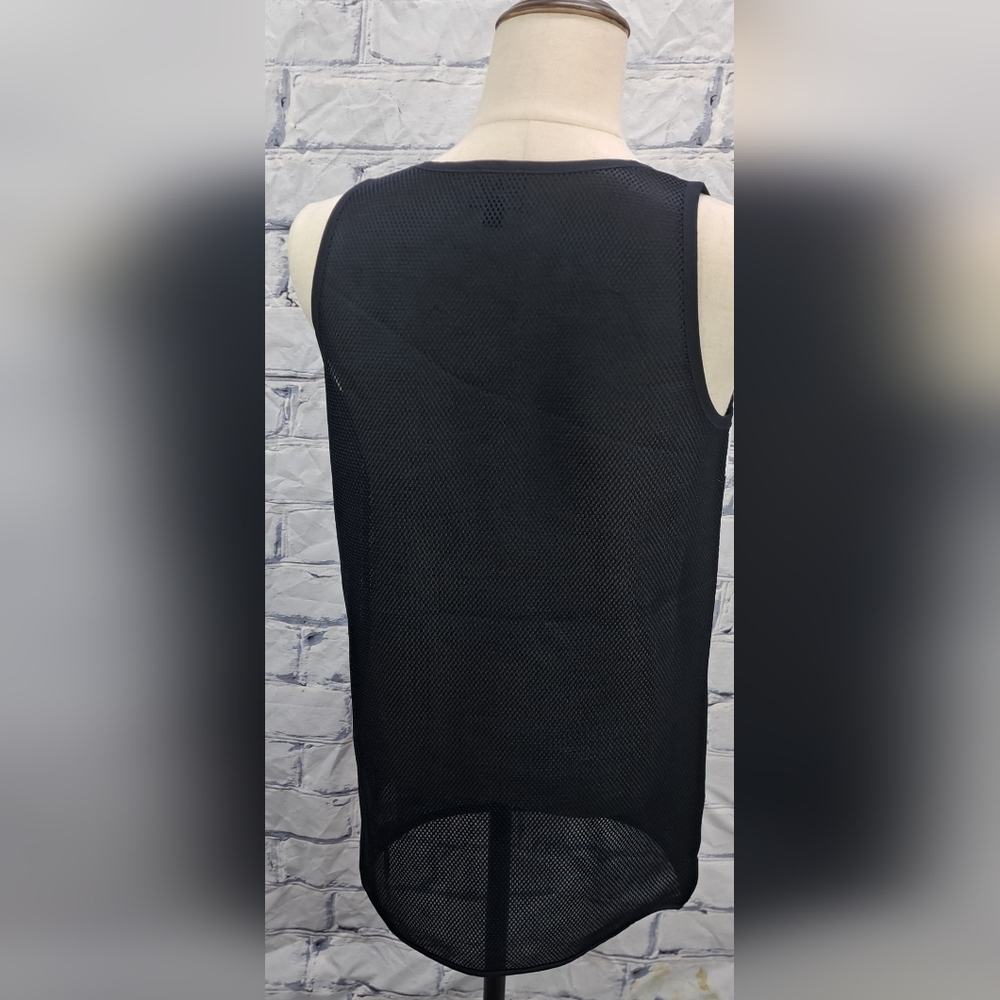 NWT EA7 Emporio Armani Men's Tank Top Big Logo Perforated Mesh Navy White XS - Picture 16 of 16